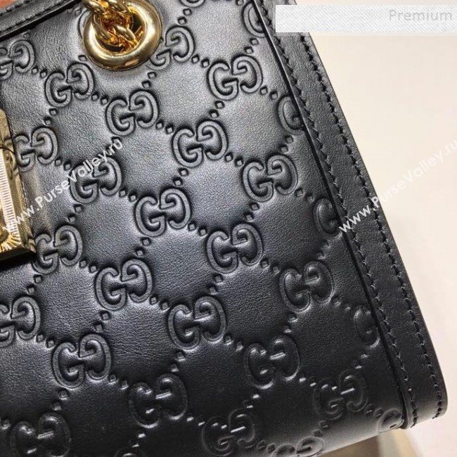 Gucci Padlock Signature Small Shoulder Bag 498156 Black 2019 (DLH-9102932)