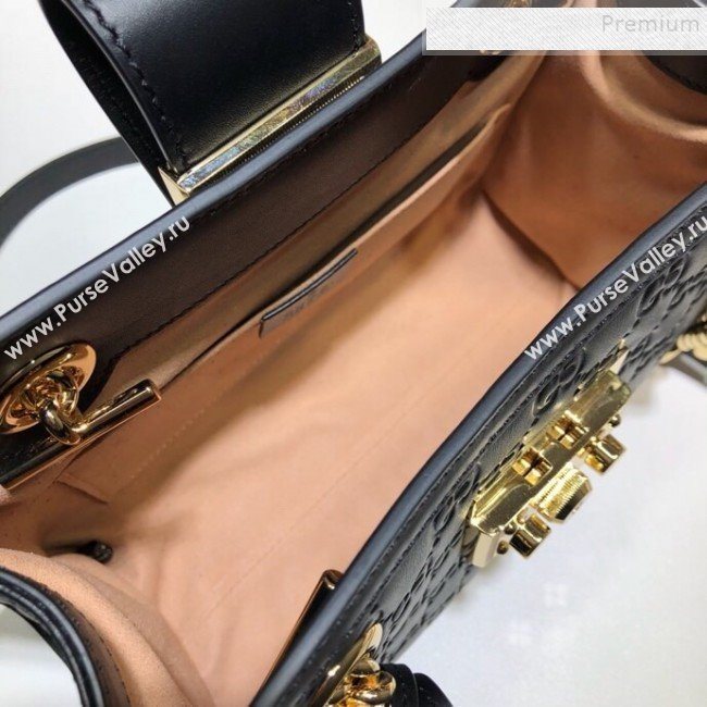 Gucci Padlock Signature Small Shoulder Bag 498156 Black 2019 (DLH-9102932)