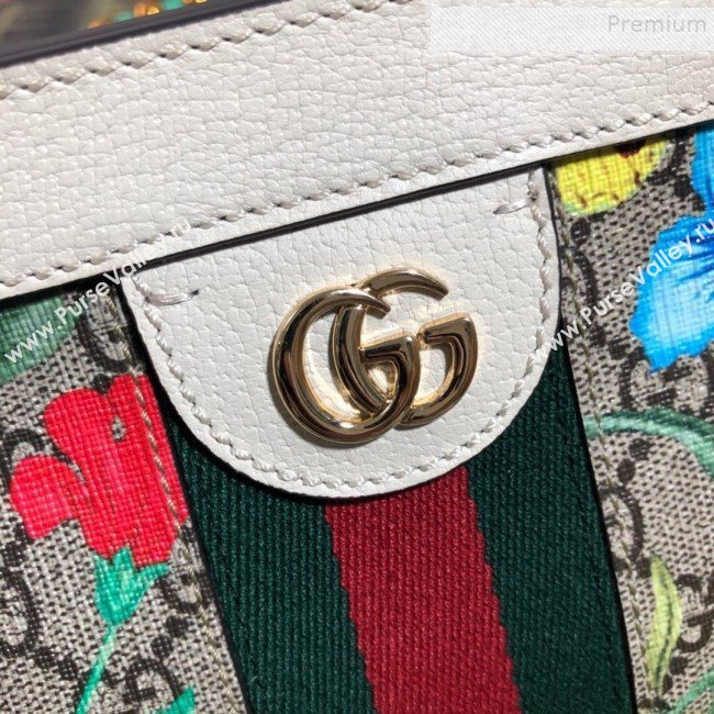 Gucci Ophidia GG Flora Small Shoulder Bag ‎503877 White 2019 (BLWX-9102938)