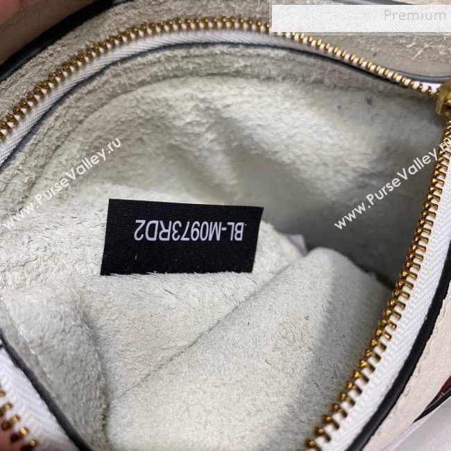 Valentino Medium Rockstud Hype Grainy Calfskin Shoulder Bag 0380 White 2019 (XYD-9102945)