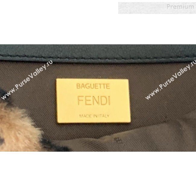 Fendi Baguette Sheepskin Medium Bag Brown/Black 2019 (AFEI-9103010)