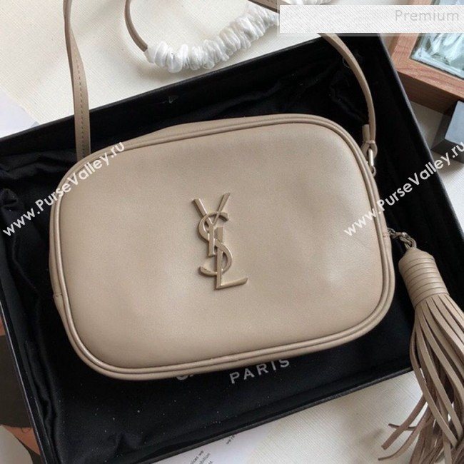 Saint Laurent Blogger Calfskin Small Camera Shoulder Bag 425316 Light Grey 2019 (KTSD-9103018)