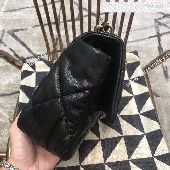 Chanel Quilted Goatskin 19 Large Flap Bag AS1161 Black 2019 (JDH-9102802)