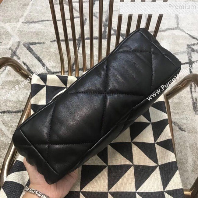 Chanel Quilted Goatskin 19 Large Flap Bag AS1161 Black 2019 (JDH-9102802)