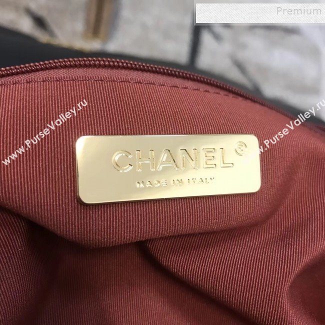 Chanel Quilted Goatskin 19 Maxi Flap Bag AS1162 Black 2019 (JDH-9102803)