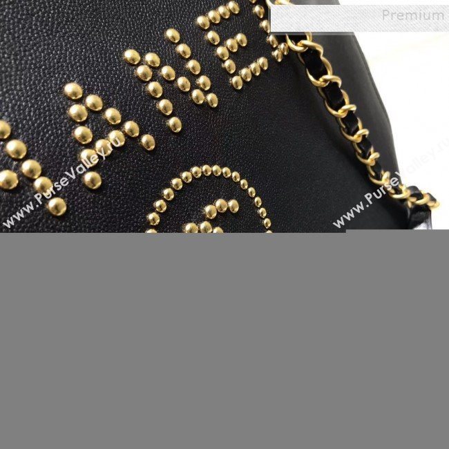 Chanel Deauville Grained Calfskin Large Shopping Bag A57067 Black/Gold 2019 (JIYUAN-9102813)