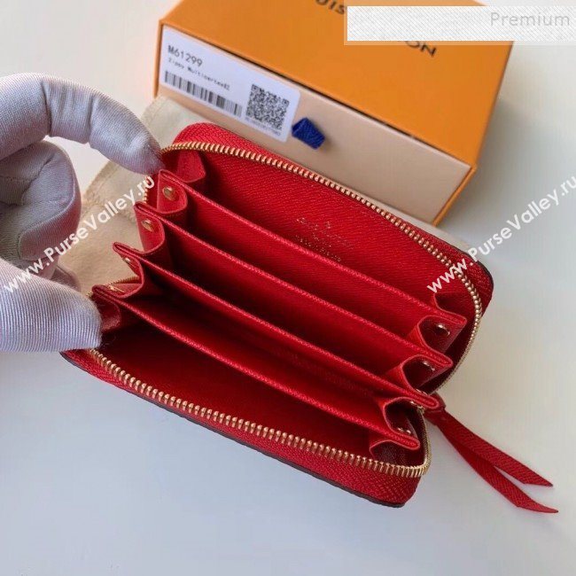 Louis Vuitton Zippy Multicartes Card Holder M61299 Red 2019 (KIKI-9102823)