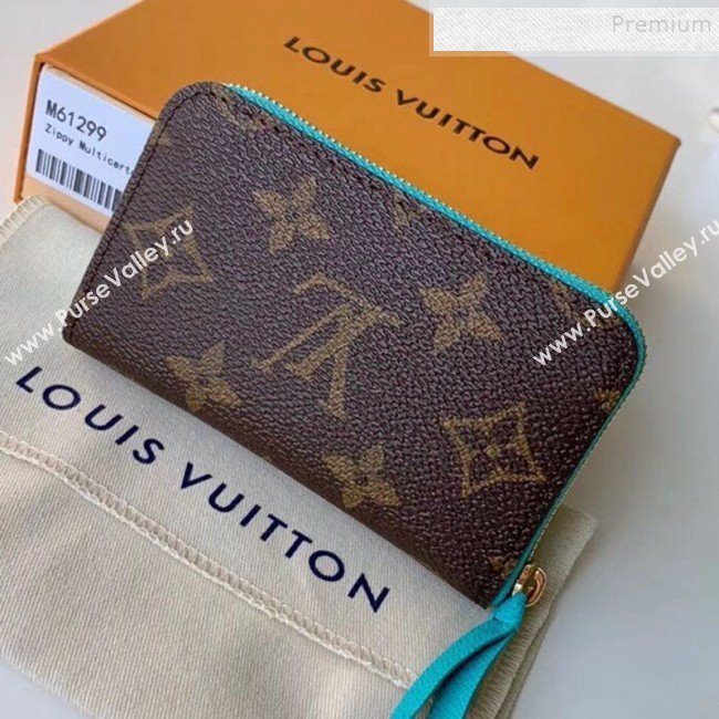 Louis Vuitton Zippy Multicartes Card Holder M64303 Blue 2019 (KIKI-9102824)