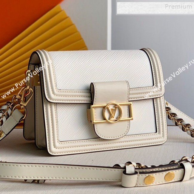 Louis Vuitton Mini Dauphine Epi Leather Shoulder Bag M90499 White 2019 (KD-9102825)