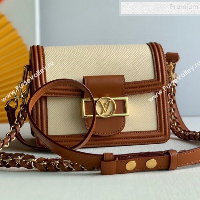 Louis Vuitton Mini Dauphine Epi Leather Shoulder Bag M90499 Light Beige 2019 (KD-9102826)