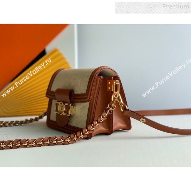 Louis Vuitton Mini Dauphine Epi Leather Shoulder Bag M90499 Light Beige 2019 (KD-9102826)