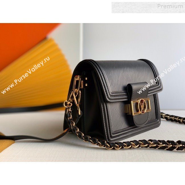 Louis Vuitton Mini Dauphine Epi Leather Shoulder Bag M90499 Black 2019 (KD-9102830)