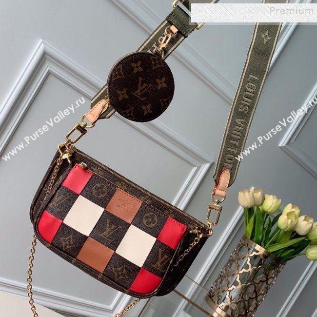 Louis Vuitton Multi-Pochette Accessoires Triple Damier Monogram Canvas Shoulder Bag M44813 05 (KD-9102832)