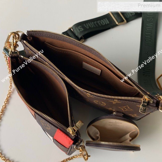 Louis Vuitton Multi-Pochette Accessoires Triple Damier Monogram Canvas Shoulder Bag M44813 08 (KD-9102835)