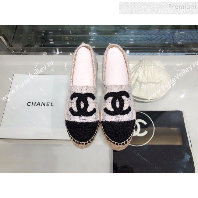 Chanel Tweed Espadrilles G29762 White 2019 (XO-9110141)