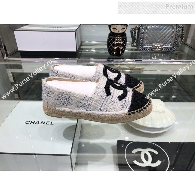 Chanel Tweed Espadrilles G29762 White 2019 (XO-9110141)