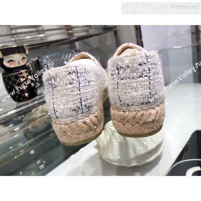 Chanel Tweed Espadrilles G29762 White 2019 (XO-9110141)