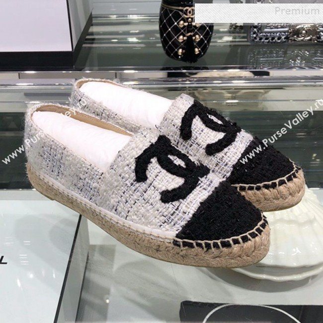 Chanel Tweed Espadrilles G29762 White 2019 (XO-9110141)