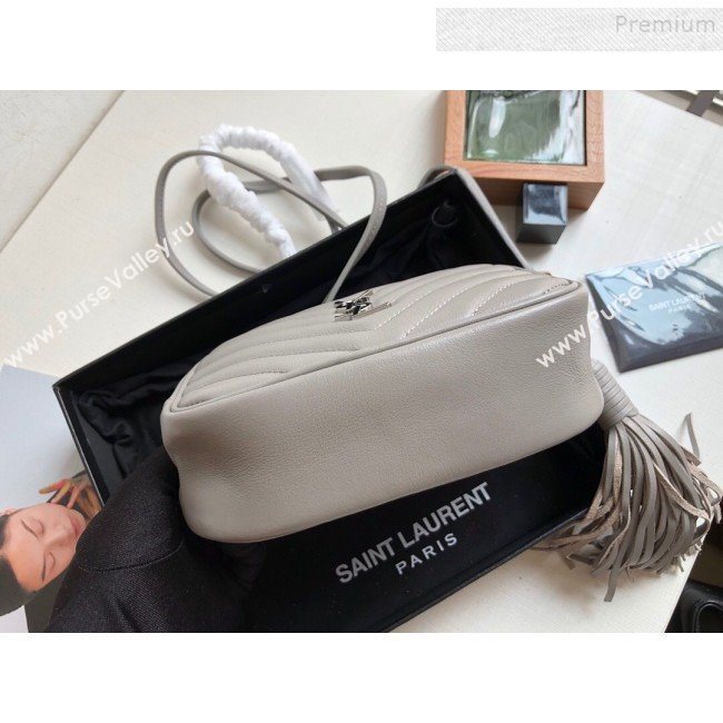 Saint Laurent Blogger Small Camera Shoulder Bag in Monogram Leather 425316 Grey 2019 (KTSD-9103105)