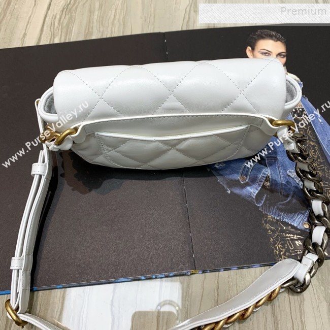 Chanel Quilted Leather 19 Belt Bag/Waist Bag White 2019  (FM-9110434)