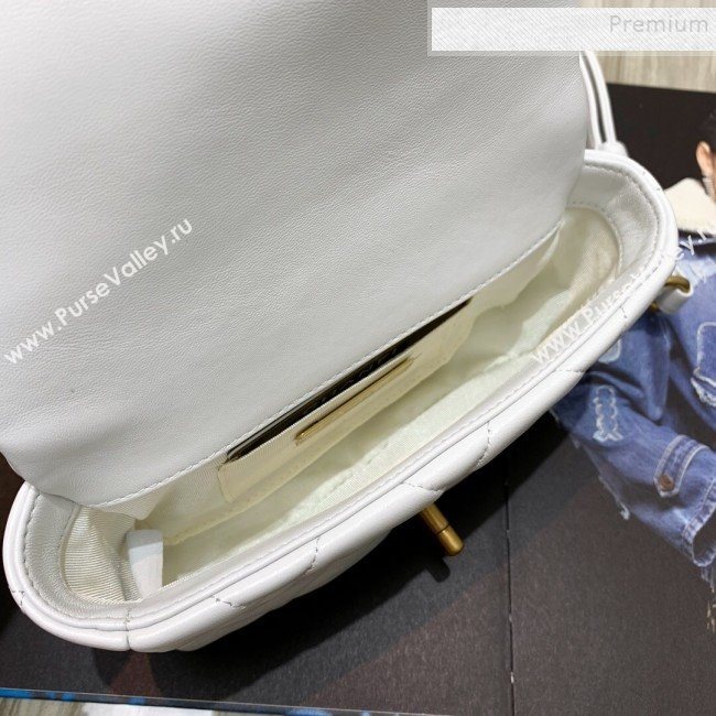 Chanel Quilted Leather 19 Belt Bag/Waist Bag White 2019  (FM-9110434)