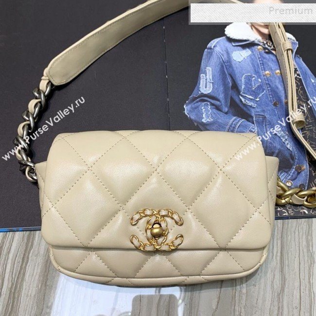 Chanel Quilted Leather 19 Belt Bag/Waist Bag Nude 2019  (FM-9110435)