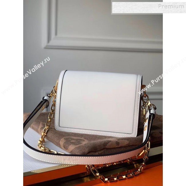 Louis Vuitton Dauphine Mini Smooth Leather Shoulder Bag M55836 White 2020 (KIKI-9110442)