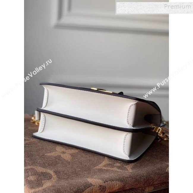 Louis Vuitton Dauphine Mini Smooth Leather Shoulder Bag M55836 White 2020 (KIKI-9110442)