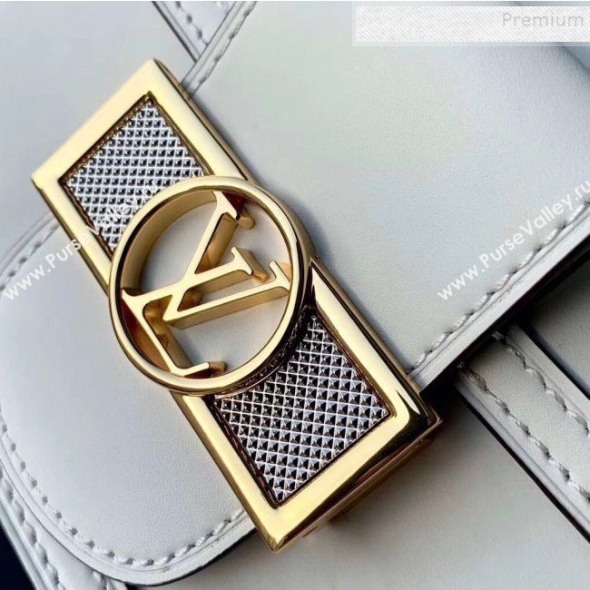 Louis Vuitton Dauphine Mini Smooth Leather Shoulder Bag M55836 White 2020 (KIKI-9110442)