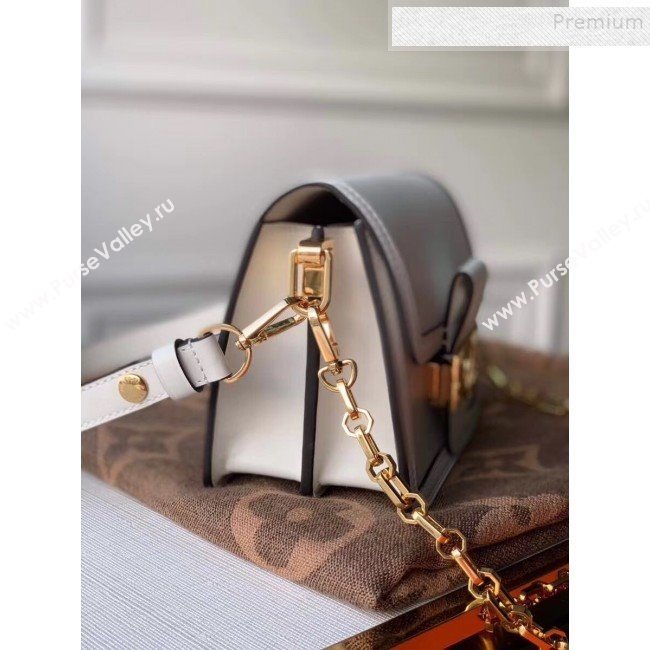 Louis Vuitton Dauphine Mini Smooth Leather Shoulder Bag M55836 White 2020 (KIKI-9110442)
