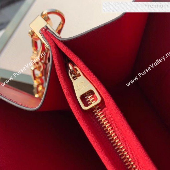 Louis Vuitton Dauphine MM Smooth Leather Shoulder Bag M55735 Burgundy 2020 (KIKI-9110439)