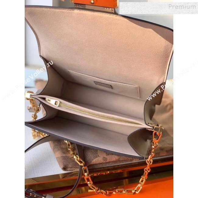 Louis Vuitton Dauphine MM Smooth Leather Shoulder Bag M55735 Grey 2020 (KIKI-9110440)