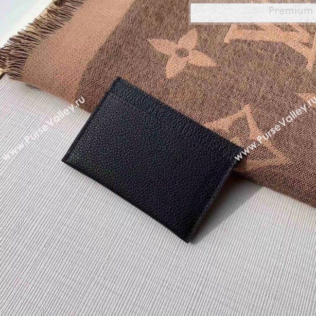 Louis Vuitton Lockme Grained Leather and Pythonskin Card Holder N97001 Black 2019 (KIKI-9110445)