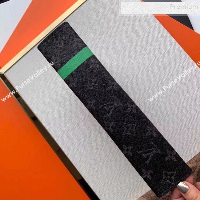 Louis Vuitton Pochette Voyage MM Logo Stripe Monogram Eclipse Pouch M61692 Green 2019 (KIKI-9110453)