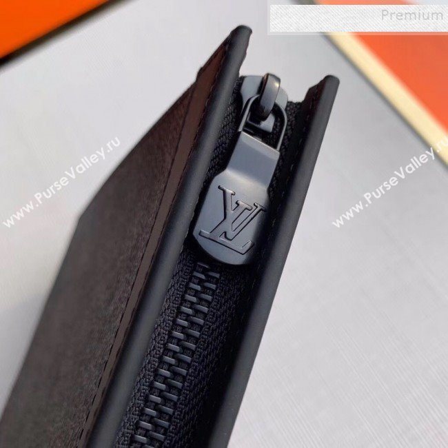 Louis Vuitton Pochette Voyage MM Logo Stripe Monogram Eclipse Pouch M61692 Green 2019 (KIKI-9110453)