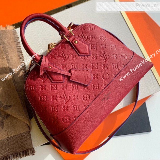 Louis Vuitton Sac Neo Alma PM Monogram Empreinte Leather Bag M44832 Red 2019 (KIKI-9110502)