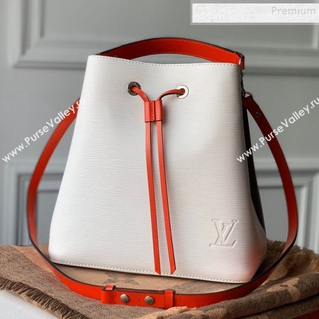 Louis Vuitton NeoNoe Epi Leather Bucket Bag M55394 White/Black 2019 (KIKI-9110507)