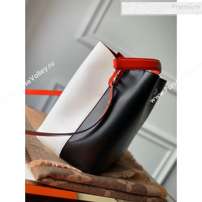 Louis Vuitton NeoNoe Epi Leather Bucket Bag M55394 White/Black 2019 (KIKI-9110507)