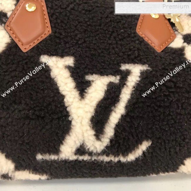 Louis Vuitton Teddy Speedy 25 Monogram Fur Top Handle Bag M55422 Coffee 2019 (HAIT-9110511)