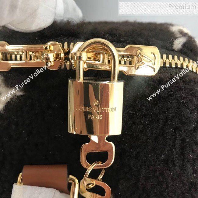 Louis Vuitton Teddy Speedy 25 Monogram Fur Top Handle Bag M55422 Coffee 2019 (HAIT-9110511)