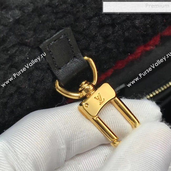 Louis Vuitton Teddy Onthego Monogram Fur Tote Bag M55420 Black 2019 (HAIT-9110509)