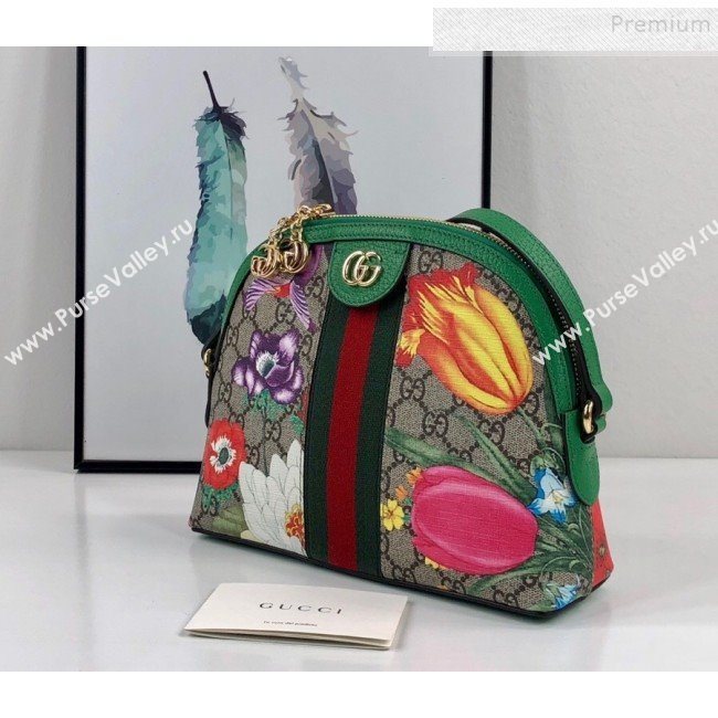 Gucci Ophidia GG Flora Small Shoulder Bag ‎499621 Green 2019 (DLH-9110515)