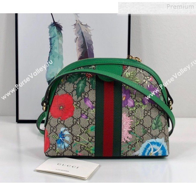 Gucci Ophidia GG Flora Small Shoulder Bag ‎499621 Green 2019 (DLH-9110515)