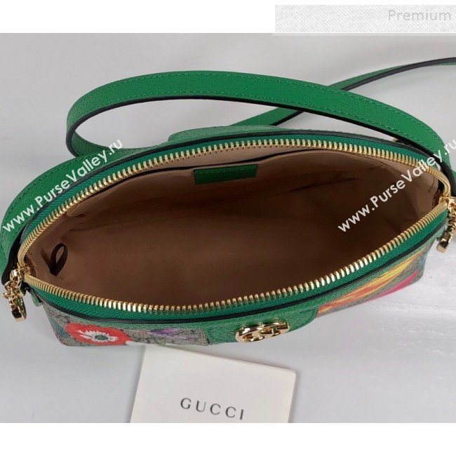 Gucci Ophidia GG Flora Small Shoulder Bag ‎499621 Green 2019 (DLH-9110515)