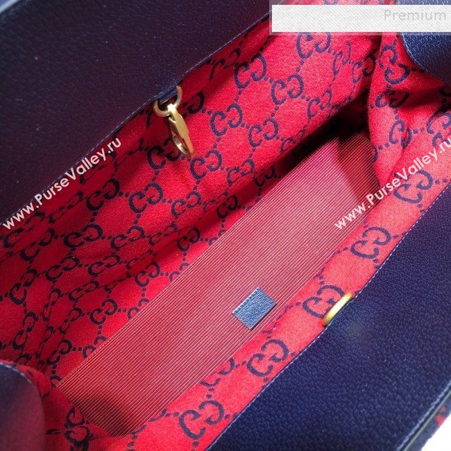 Gucci GG Wool Tote 598169 Blue 2020 (DLH-9110517)