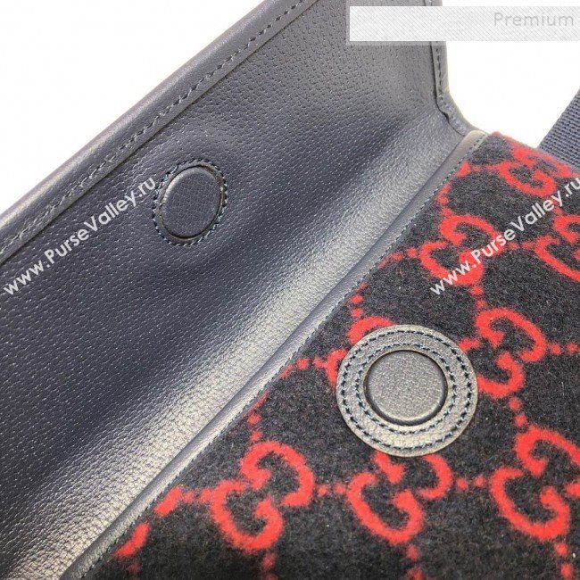 Gucci GG Wool Belt bag 598181 Blue 2020 (DLH-9110518)