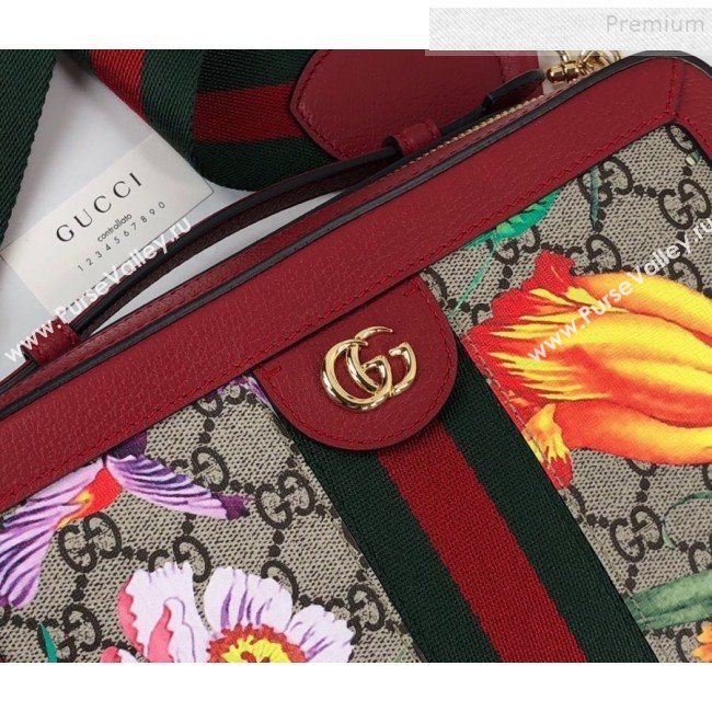 Gucci Ophidia GG Flora Small Shoulder Bag 550622 Red 2019 (DLH-9110521)