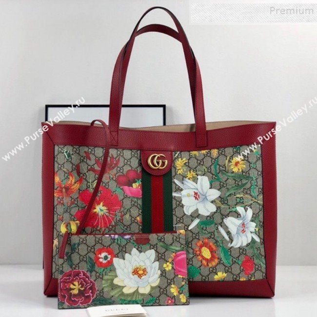 Gucci Ophidia GG Flora Medium Tote 547947 Red 2019 (DLH-9110524)