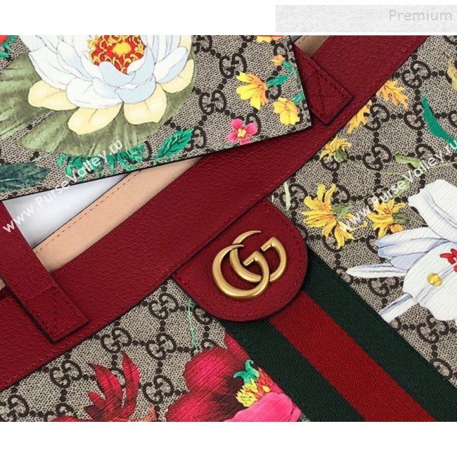 Gucci Ophidia GG Flora Medium Tote 547947 Red 2019 (DLH-9110524)