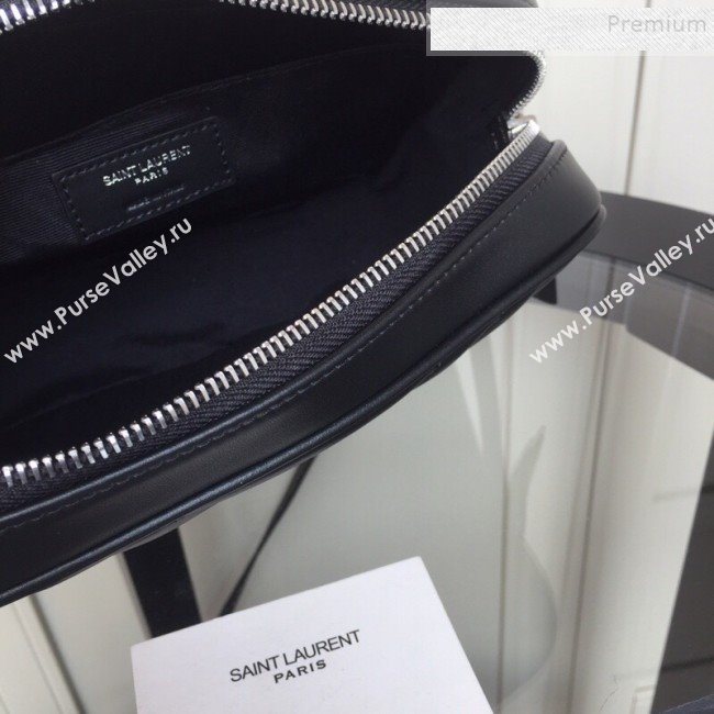 Saint Laurent Lou Camera Shoulder Bag in Quilted Leather 520534 Black/Silver 2019 (XYD-9110537)